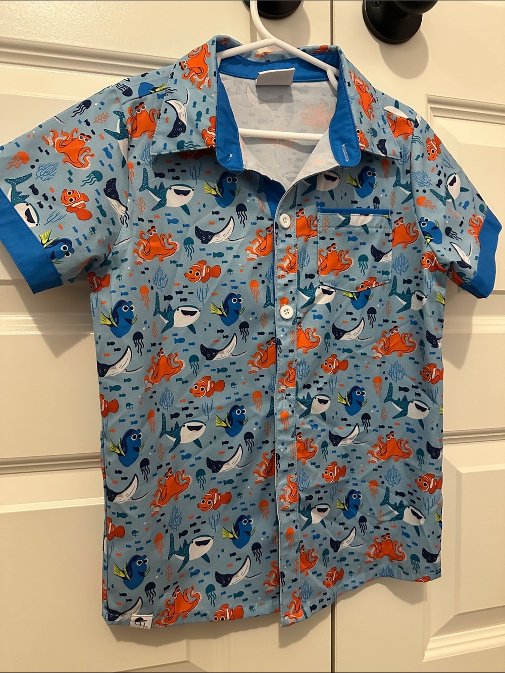 Kids Light Blue NEMO Short-Sleeve Button Shirt LIMITED EDITION